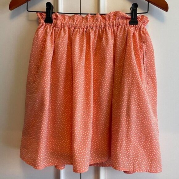 Forever 21 Polka Dot Skater Skirt Orange - S - Picture 9 of 12